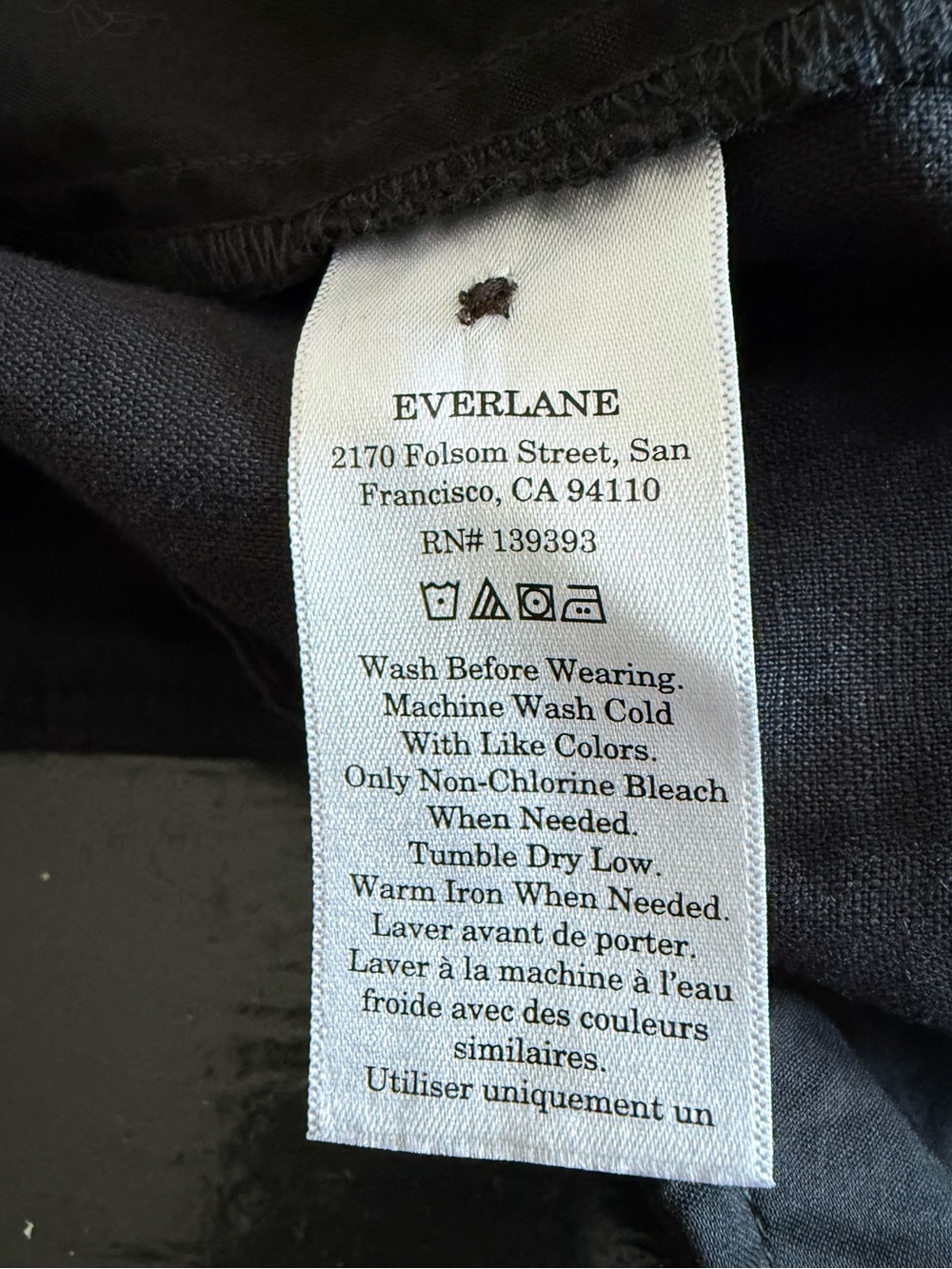 NWOT Everlane The Linen Way-High Short - 100% Linen Black Size 16 - Picture 11 of 11
